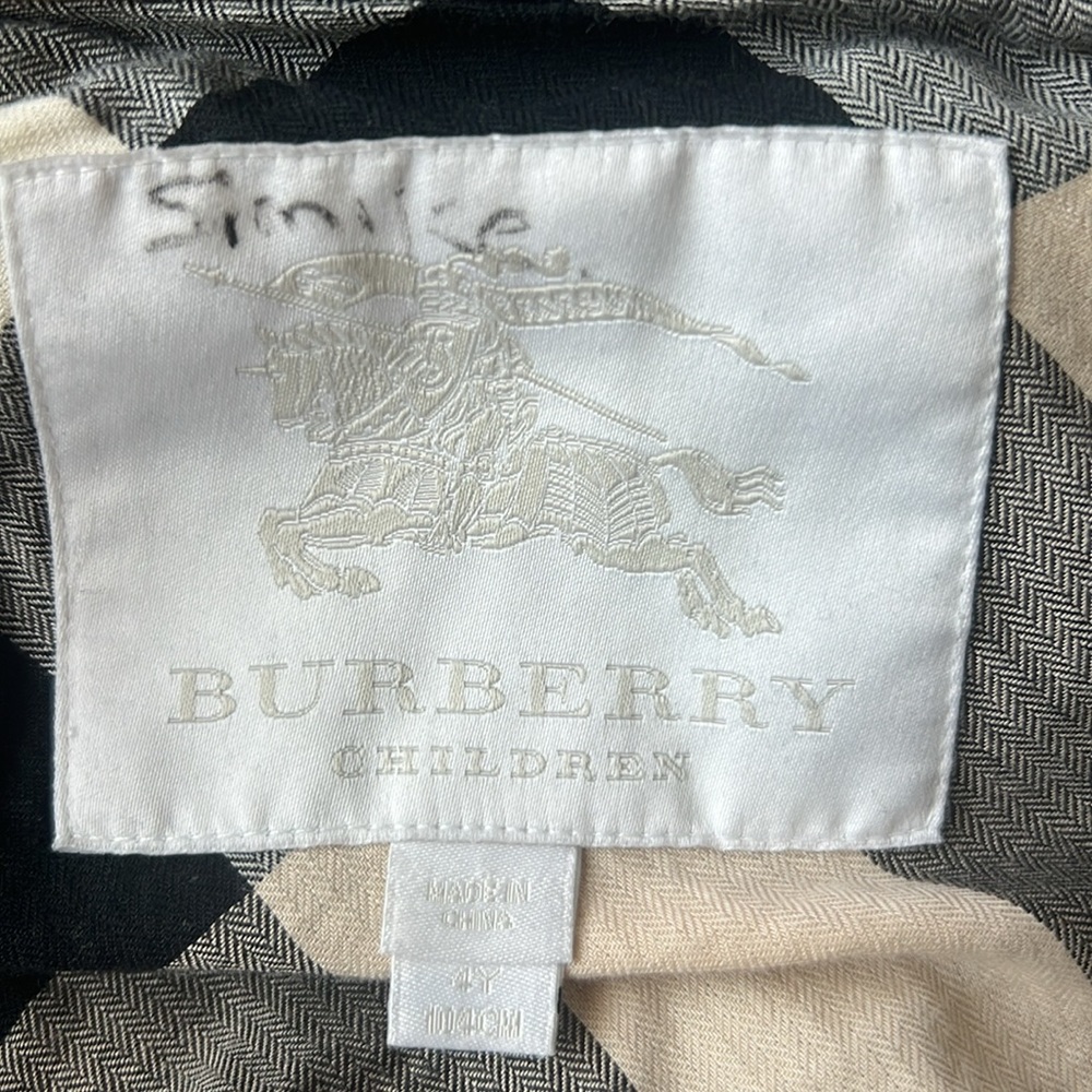 Burberry Children Stylish  Hooded Jacket Sz 4 - Picture 10 of 12